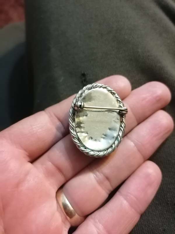Victorian jet cameo brooch?