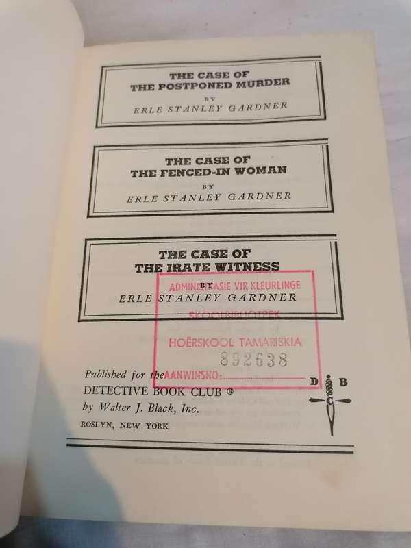 The case of the postponed murder by Erle Stanley Gardner