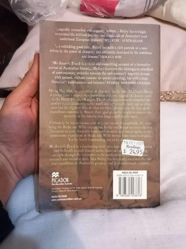 Mr. Stuart's Track: The Forgotten Life of Australia's Greatest Explorer Book by John Bailey