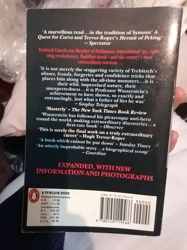 The secret lives of Trebitsch Lincoln Book by Bernard Wasserstein