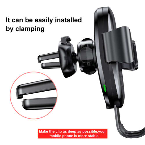 Baseus Car Mount Qi Wireless Charger Quick Charge Fast Charging Pad Holder Stand