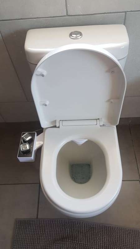 Premium Dual Nozzle Bidet Toilet Attachment with stainless steel adapters
