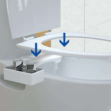 Premium Dual Nozzle Bidet Toilet Attachment with stainless steel adapters