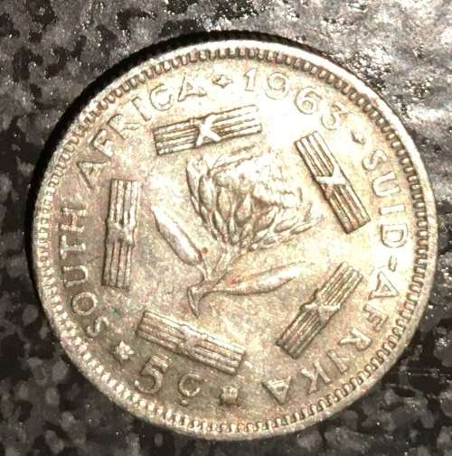 ***XMAS SALE - RARE 1963 SILVER 5c SA COIN ***IMMACULATE CONDITION***