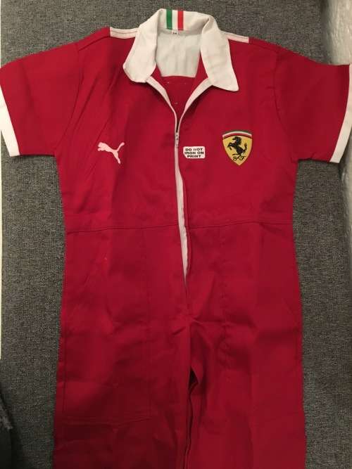 ***Stunning Christmas Gift : Ferrari Red and White One piece Overall ***SAVE, SAVE, SAVE