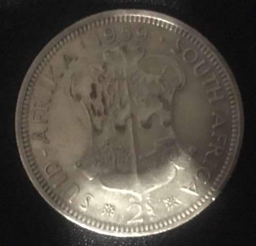 FATHERS DAY SALE - RARE 1959 2 SHILLINGS SA COIN ***GREAT CONDITION***