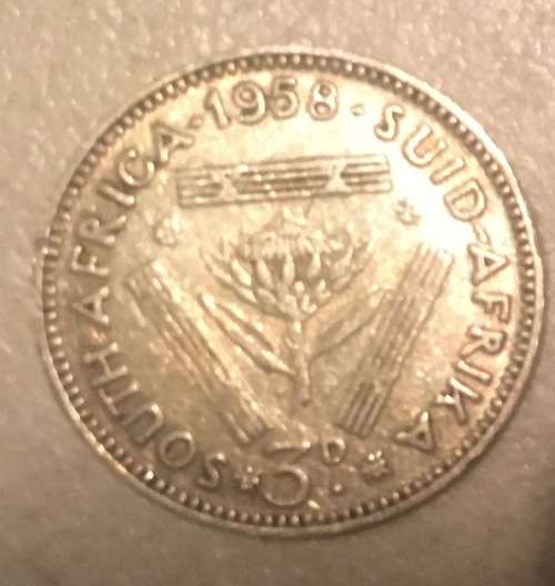 BUY 1 GET 1 FREE - EXTREMELY RARE 1958 SILVER 3D SA COIN ***EXCELLENT CONDITION***