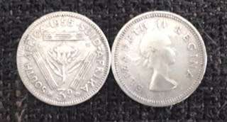 FLASH SALE - EXTREMELY RARE 1955 SILVER 3D SA COIN ***EXCELLENT CONDITION***