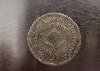 FLASH SALE - EXTREMELY RARE 1956 SILVER 6D SA COIN ***EXCELLENT CONDITION***