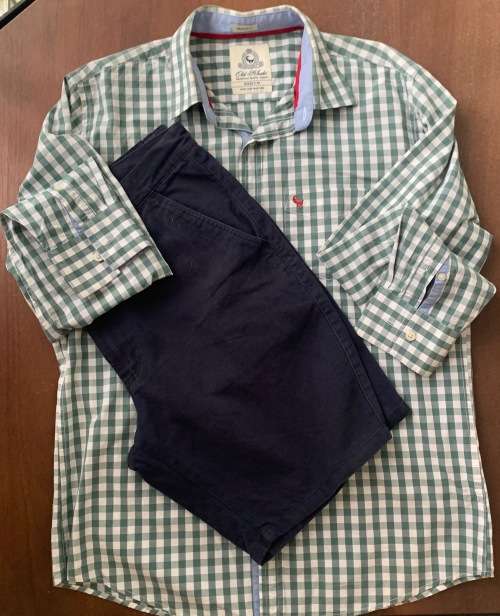 OLD KHAKI SHIRT WITH MATCHING SHORTS