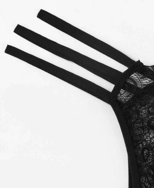 **New Stock Unpacked : Criss Cross Halter Floral Lace lingerie set**