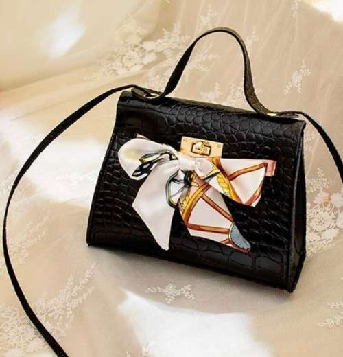 **June New Stock Just Unpacked - Croc Embossed Scarf Decor Bag**