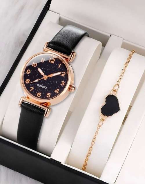 **Valentines Day Specials : Gorgeous 2pc Rhinestone watch with bracelet**