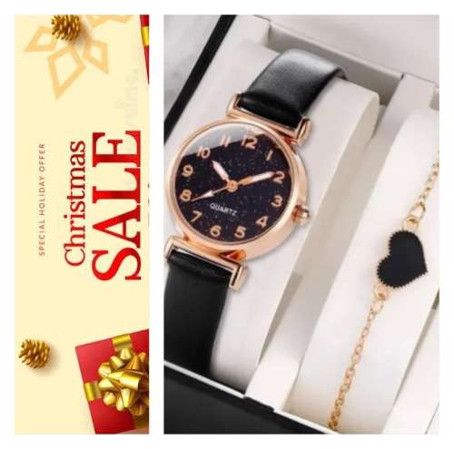 **R40 Xmas Sale : Gorgeous 2pc Rhinestone watch with bracelet**