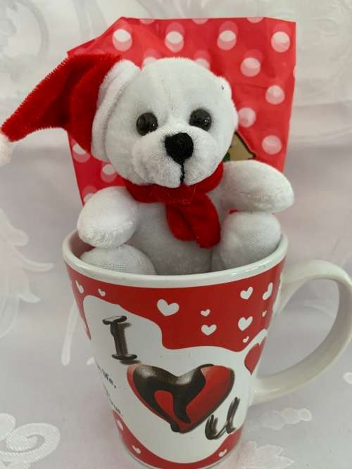 **Valentines Day Sale : Gorgeous Double sided printed Coffee Mug and Teddy Gift combo**