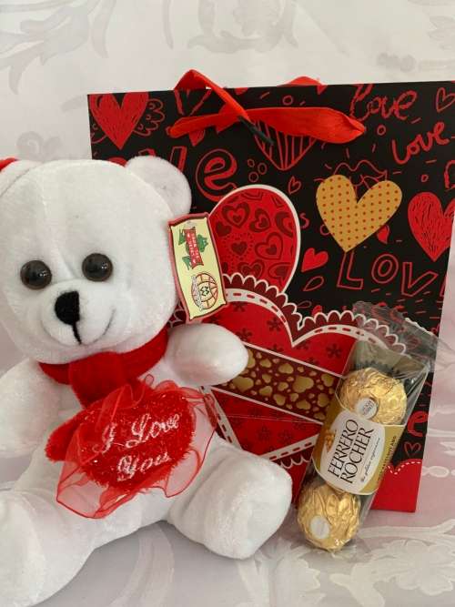 **February Sale : Gorgeous Teddy and Chocolate Gift combo**