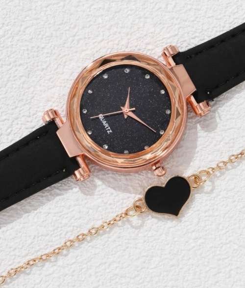 **Valentines Day Specials : Gorgeous 2pc Rhinestone watch with bracelet**