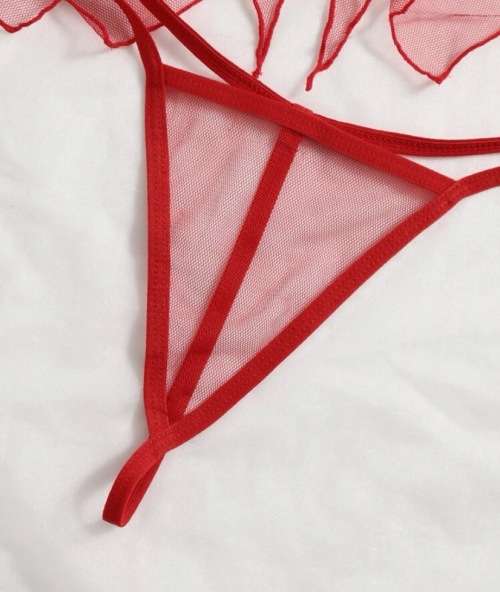 **Excellent Valentines Deals: Stunning Lace sheer halter lingerie with FREE matching thong**