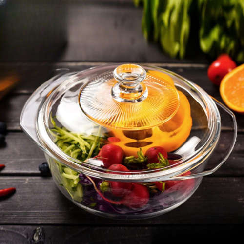**New Stock Just Arrived : Glass Bowl with lid**