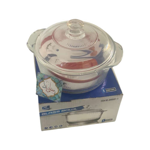 **New Stock Just Arrived : Glass Bowl with lid**