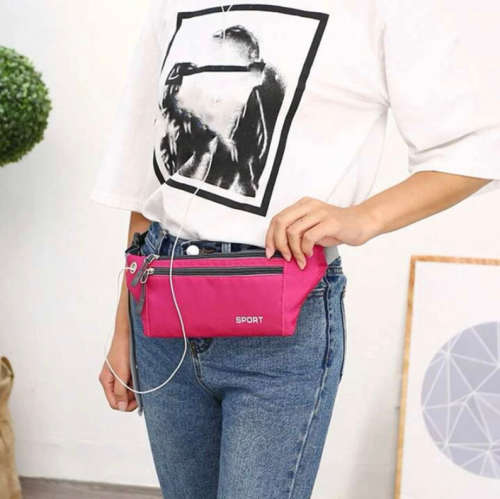 **Sale : Vibrant pink Fanny pack with USB charging port**