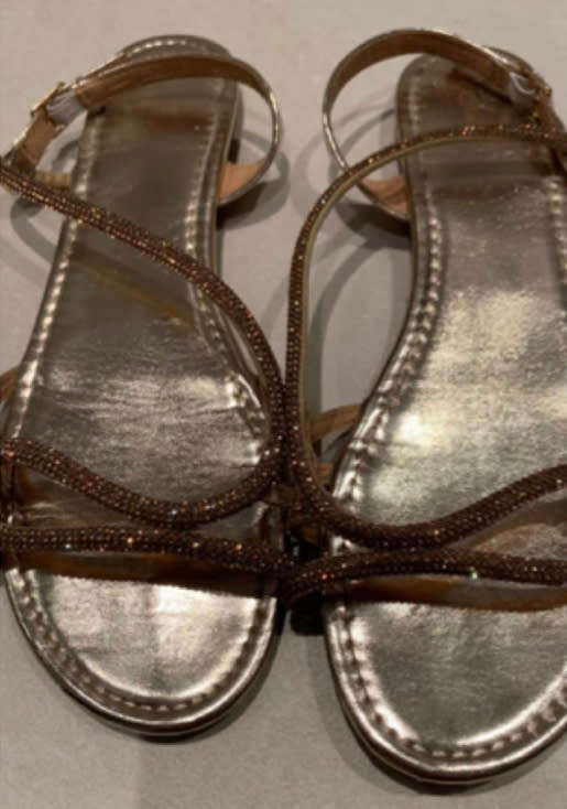Edgars bronze diamante encrusted sandal