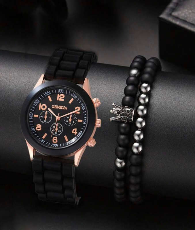 **Gorgeous 3 piece, watch and bracelet **