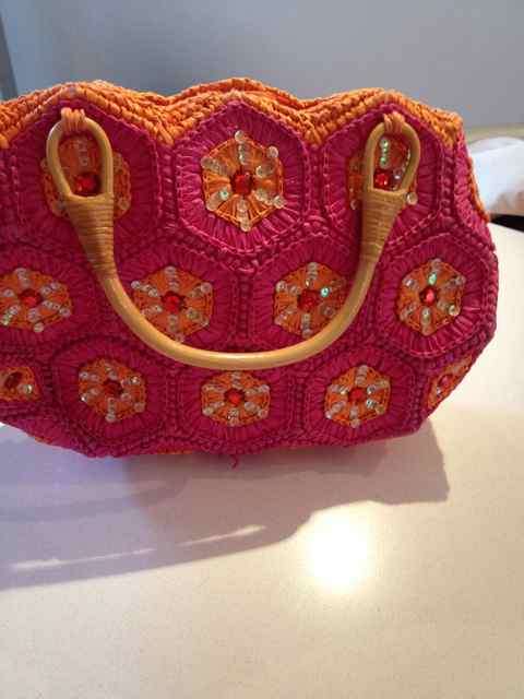 Series Pink & Orange Sequin Handbag