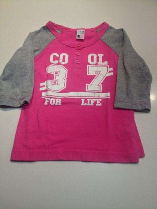 Kiddies Tees : Pink and Grey Kiddies Tees