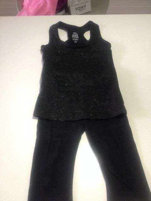 Stunning Black Glitter Yoga Set