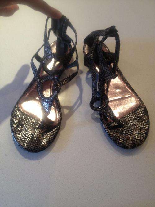 Black & Gold Sandals
