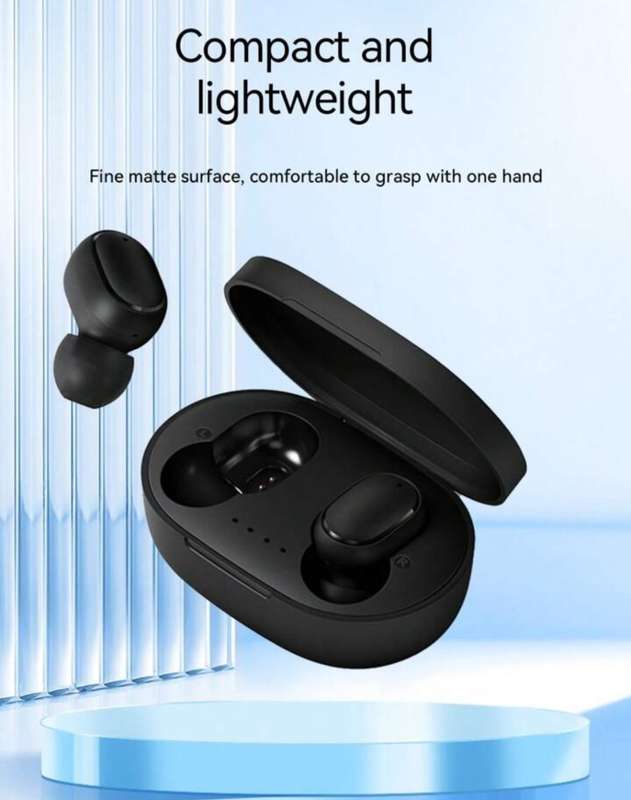 Black A6S Wireless Earphones With Mic Earbuds