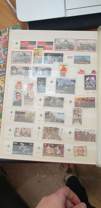 STAMP ALBUM WITH 600+ RSA STAMPS