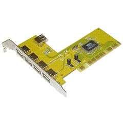 Sunix USB4212V - usb2.0 pci card , 4 x external +1 x internal