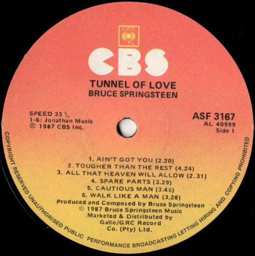 Bruce SPRINGSTEEN, Tunnel of Love