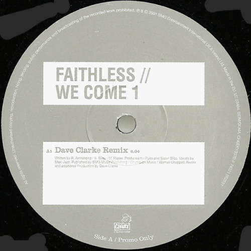 FAITHLESS// WE COME 1, PROMO, NEAR MINT