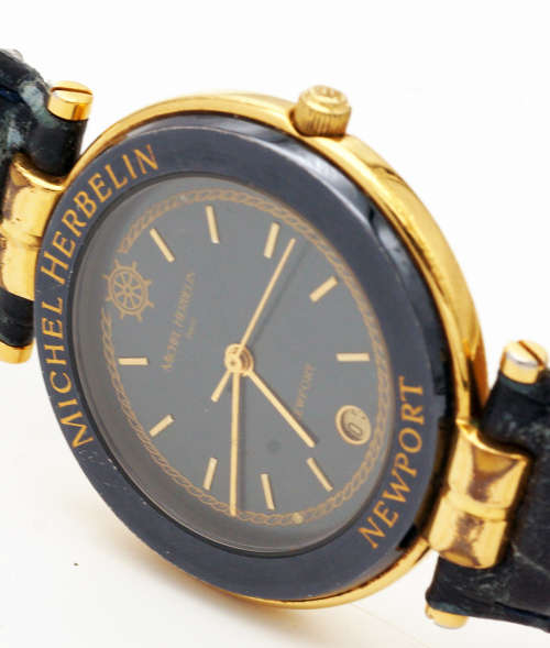 Black Friday. Michel Herbelin Newport (Stunning). Deep blue with with scratchproof Sapphire glass.