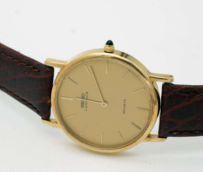 Seiko  Lassale 14K real solid gold