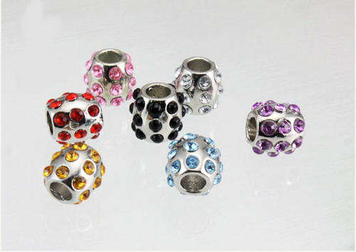 Crystal Sterling Silver Plated European Style Charm Bead (NOT cheap alloy - NO Nickel)