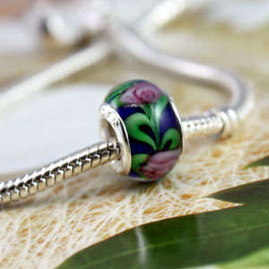 Hand Made European Lampwork Glass Charm Bead