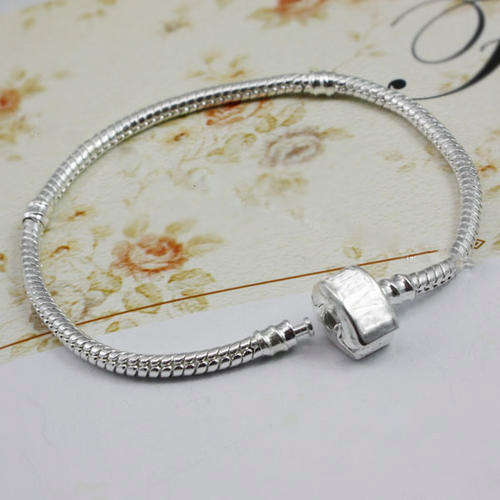 Sterling Silver Snake Pandora Style Bracelet