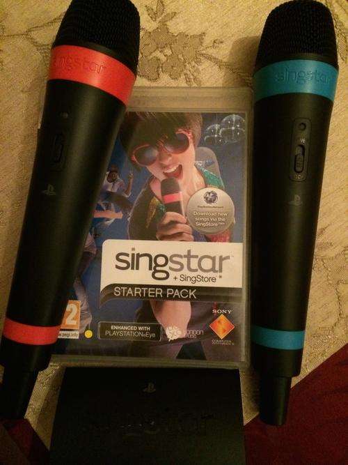 SingStar Starter Pack (PS3/Playstation 3 includes two original mics and 5 free songs)