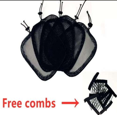 Ponytail hairnet Set of 3 with Free Wigcombs