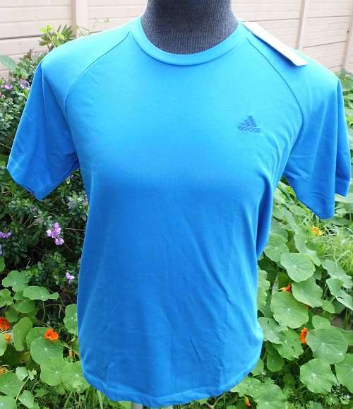 adidas Cotton Climalite T-Shirt - Blue