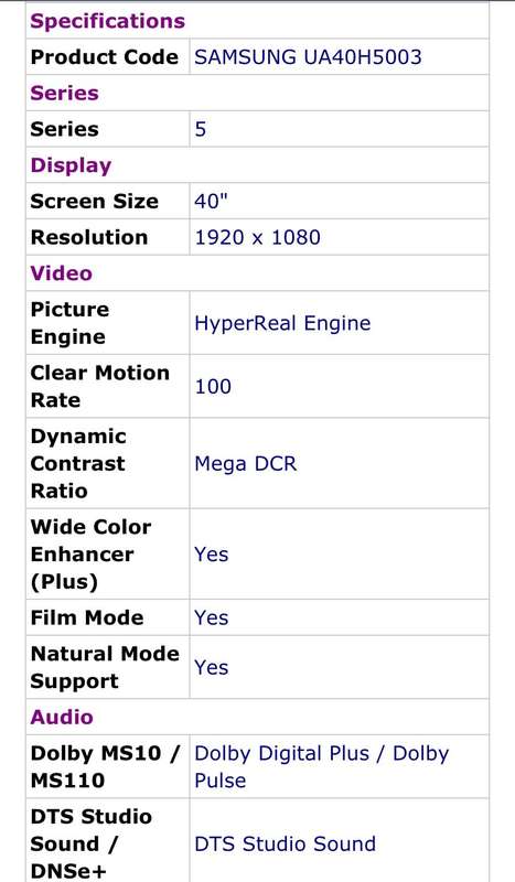 SAMSUNG 40`Full HD Flat TV H5003 Series 5