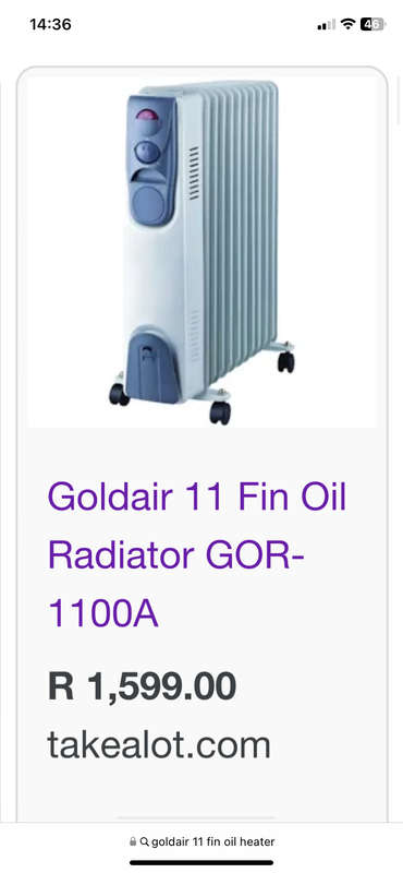 Goldair 11 Fin Oil Radiator GOR-1100A