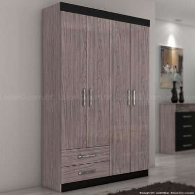 Wardrobe 4 Door and 2 Drawers Zeus
