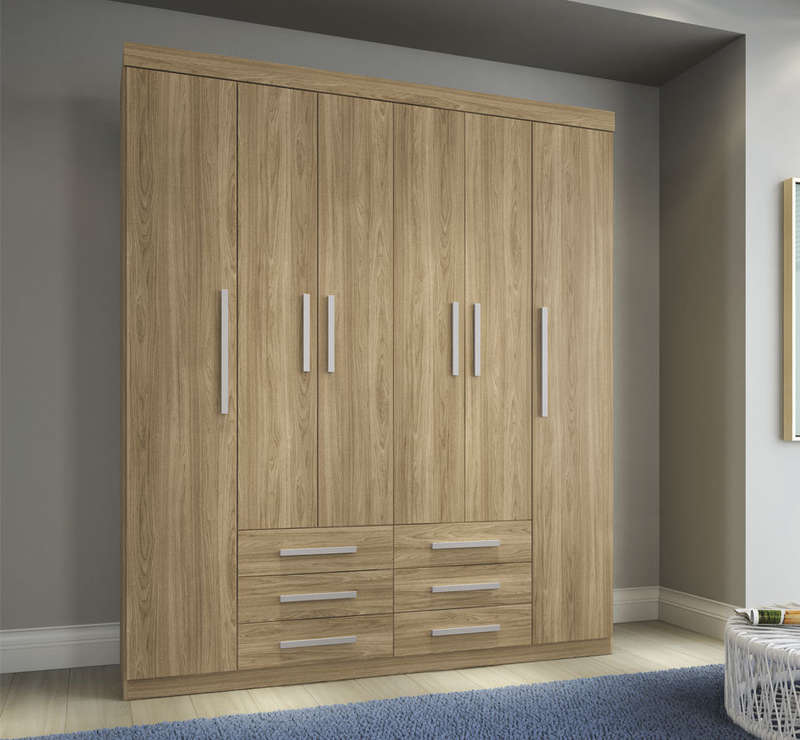 Wardrobe 6 Doors and 6 Drawers
