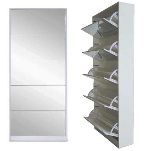 5 Door Mirror shoe cabinet