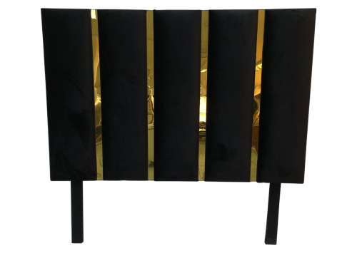 Holly Headboard Mirror Gold Velvet